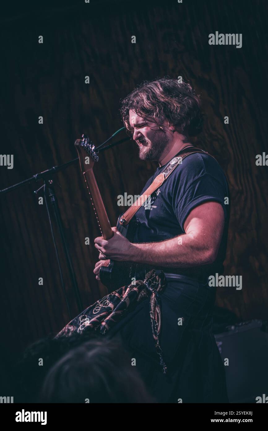 Richmond VA, USA, 24. Februar 2025, schottisches Trio High Fade, das in der Richmond Music Hall als Teil ihrer US-Tour auftrat, Credit: Ben Lahoussine/Alamy Stockfoto