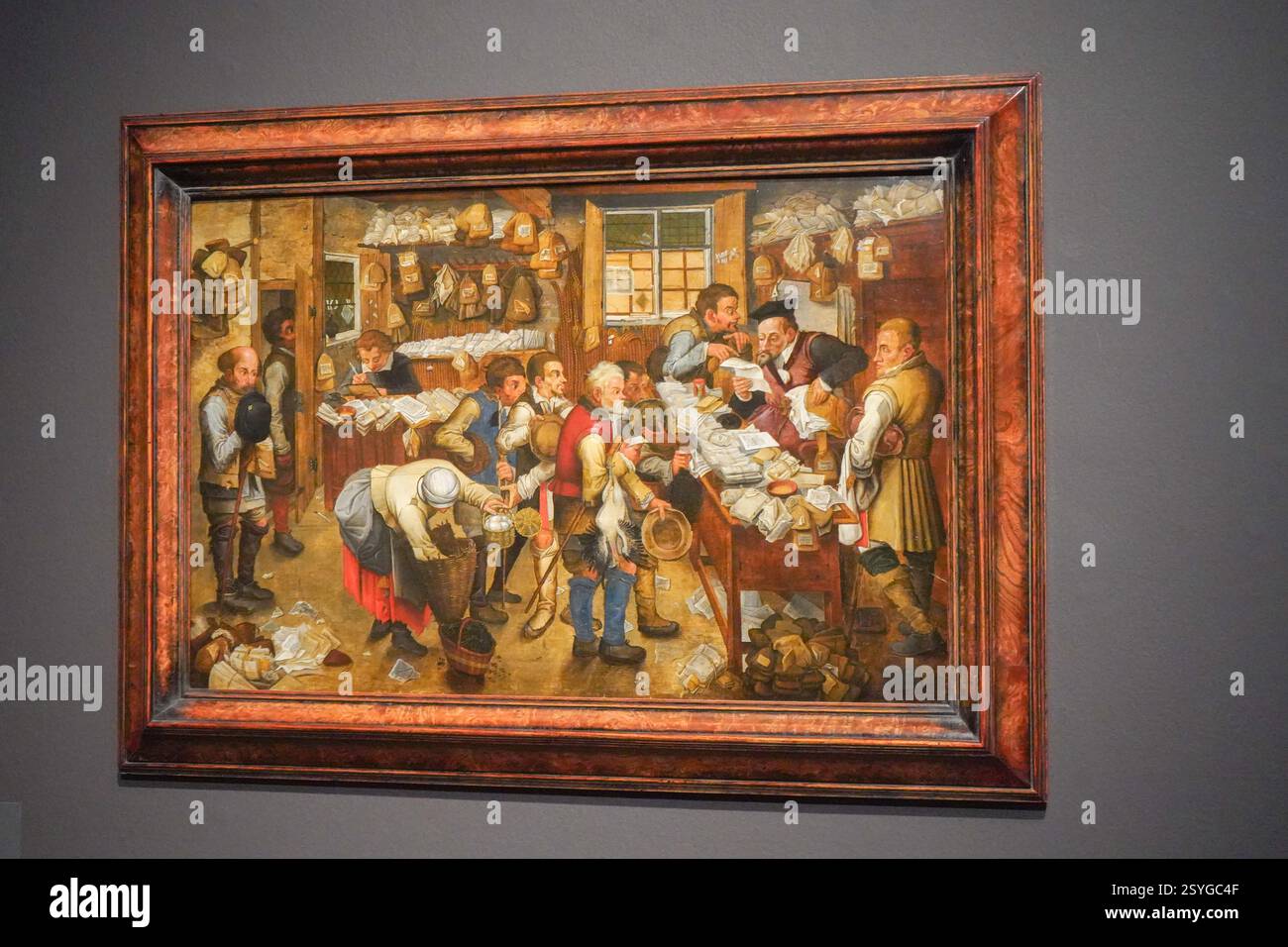 Renaissance-Kunst: Das Steueramt um 1515, Antwerpen, Flandern (Belgien) Öl auf Holzplatte Pieter BRUEGHEL II. Zugeschrieben Stockfoto