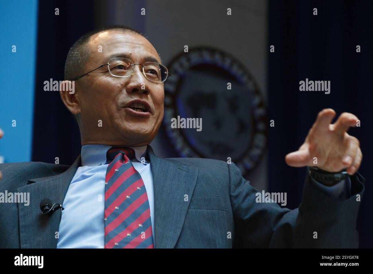 Der Internationale Währungsfonds - IWF-hält seine jährliche Konferenz in DC inmitten einer Amerikanischen und Europäischen finanziellen Krise. Gao Xiqing, China Investment Corporation. Stockfoto
