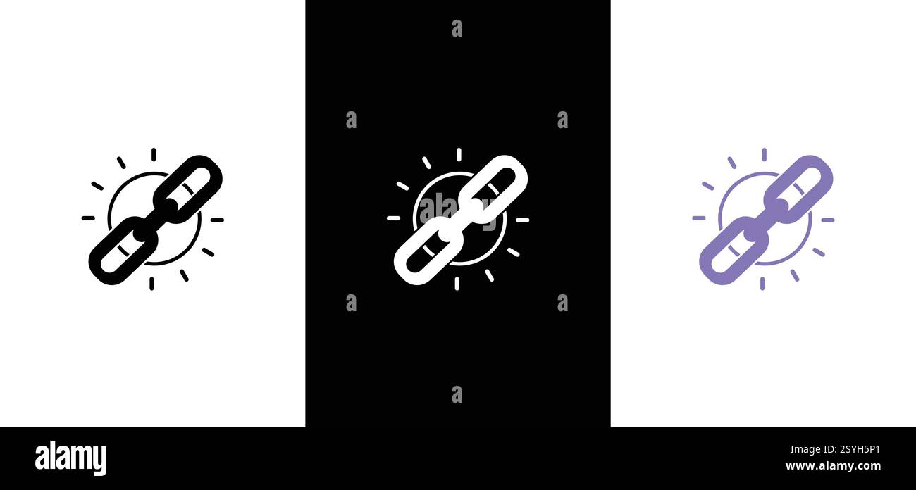 Symbol für dicke Linien, Umrissvektorzeichen, lineares einfaches Piktogramm isoliert auf weiß. Weblink-Symbol, Logo-Abbildung Stock Vektor