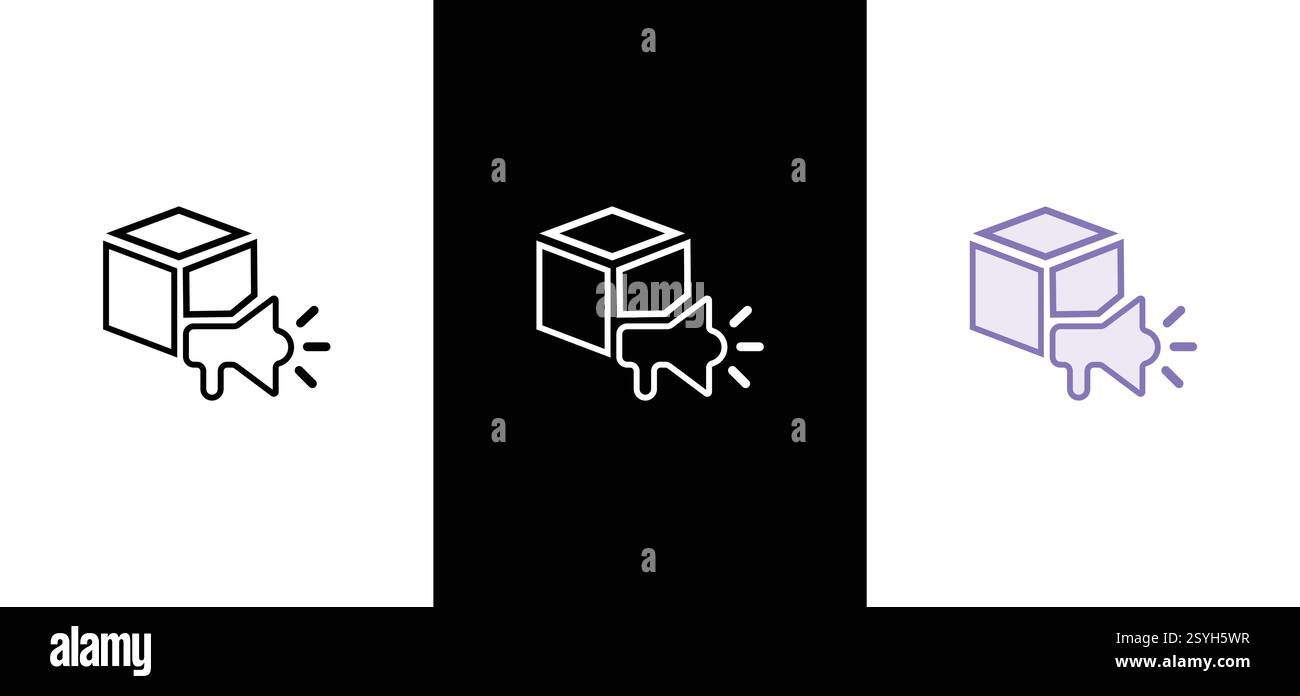 Shopping Paketbox Flash Verkauf Promotions Konzept Vektor Illustration. Digitales Marketing modernes flaches Konzept Stock Vektor