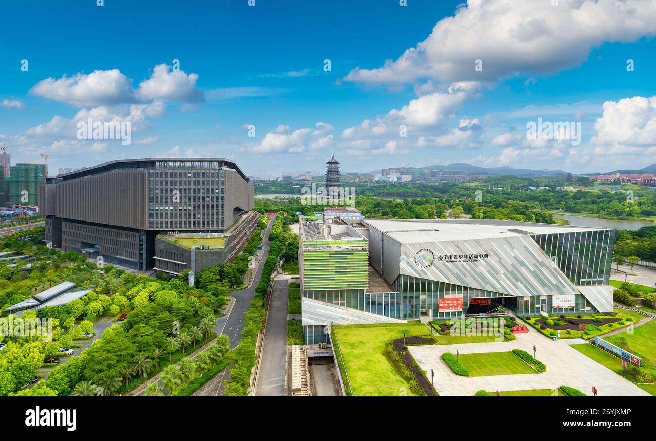 Wuxiang Lake Park und Nanning Citizen Center, Guangxi, China Stockfoto