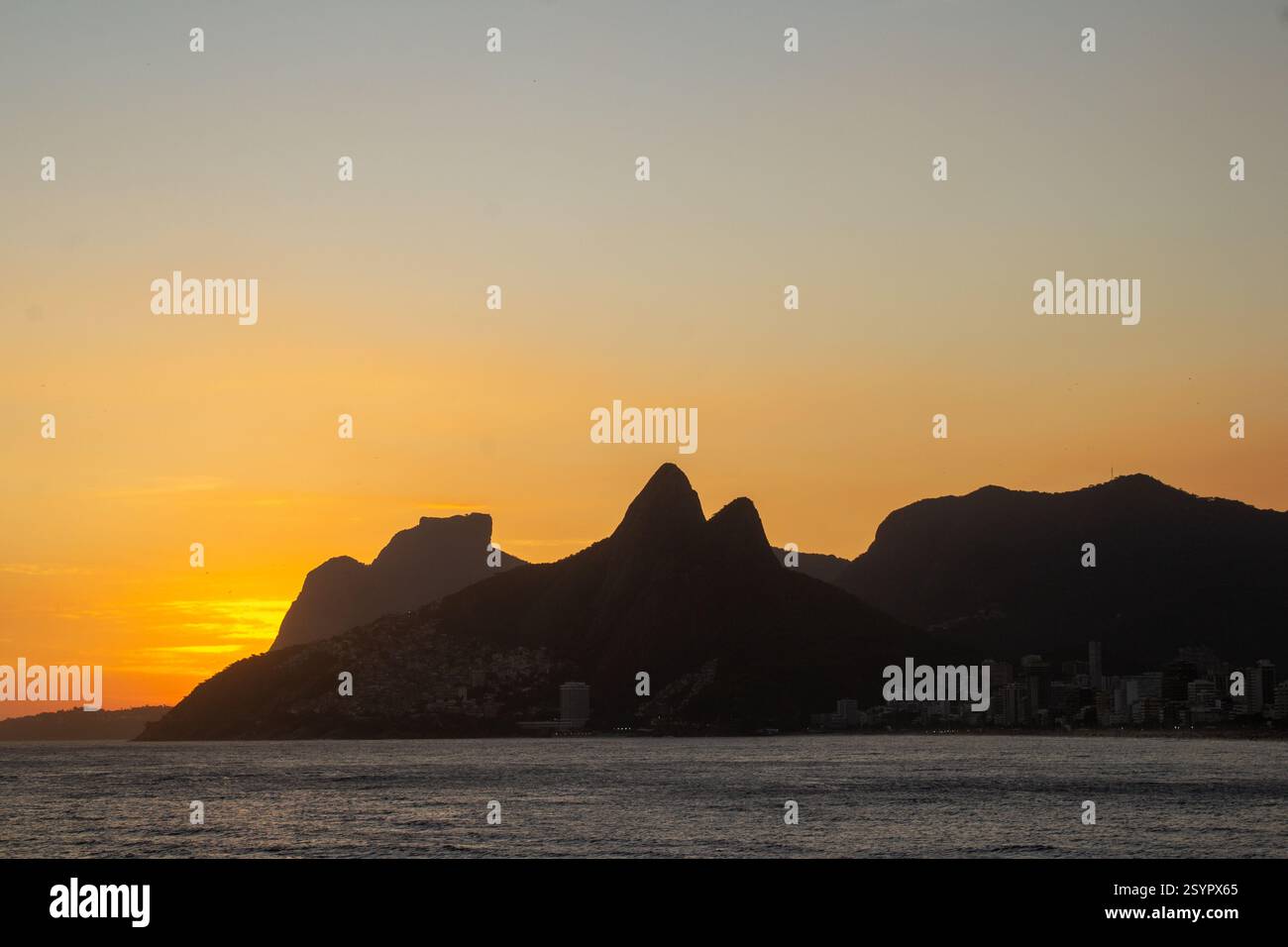 Pôr do Sol Arpoador Stockfoto