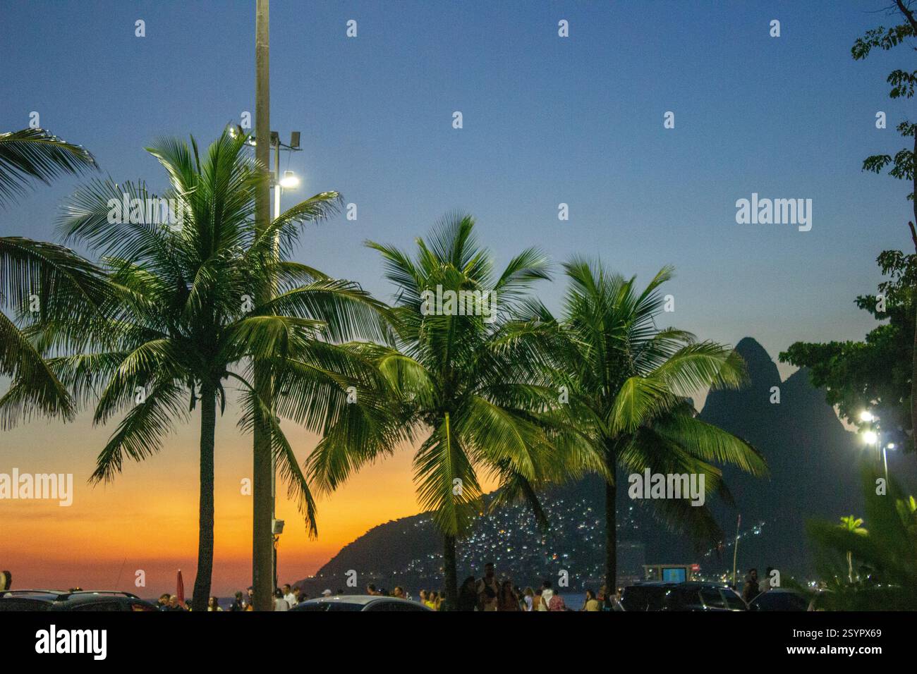 Pôr do Sol Ipanema Stockfoto