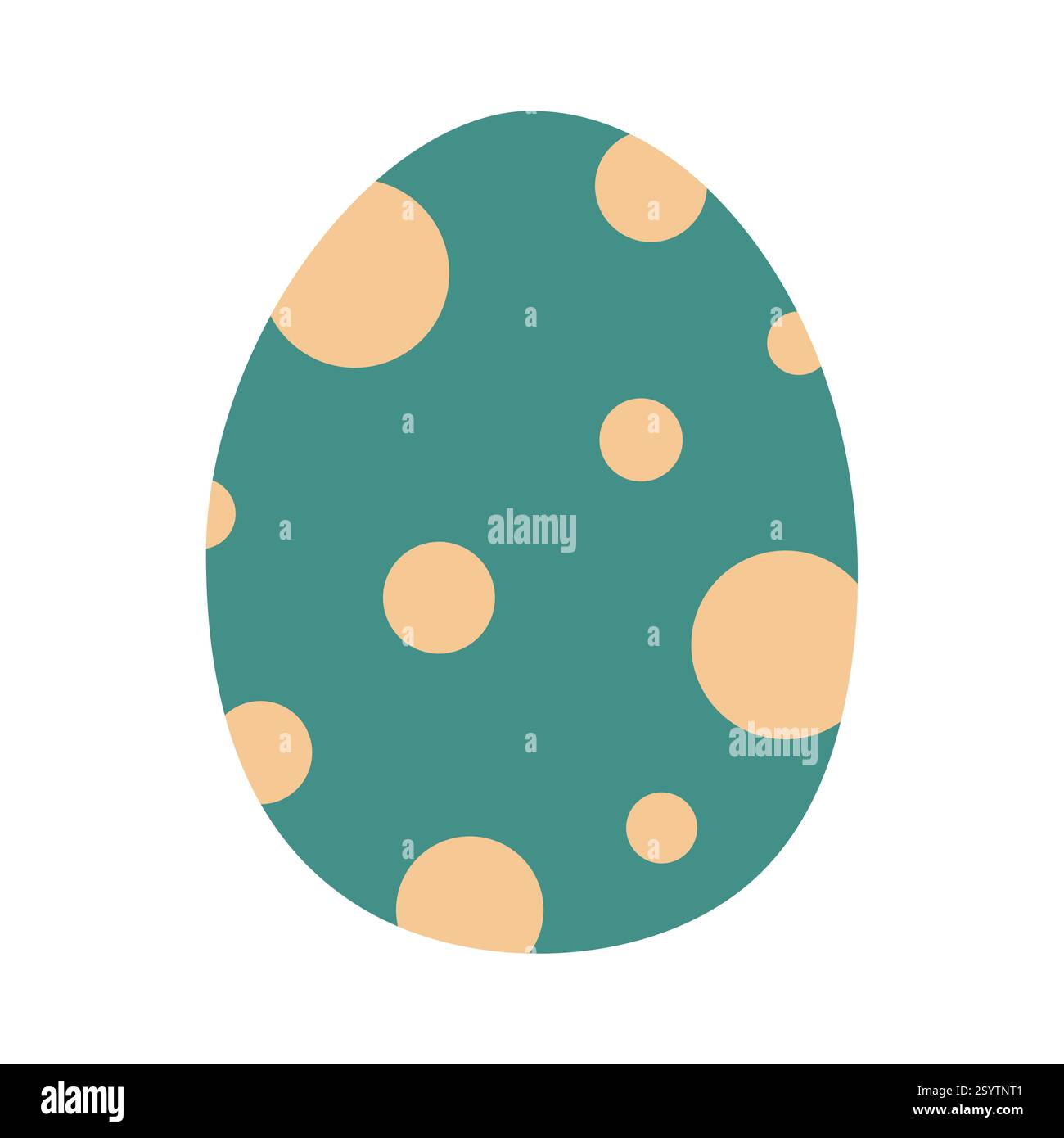 Buntes Ei mit Polka Dots für festliche Dekorationen im Frühling Stock Vektor