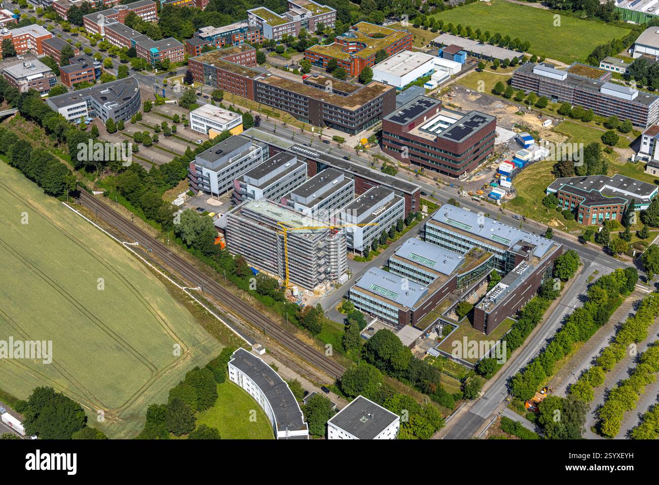 Luftaufnahme, TU Technische Universität Dortmund TZDO Technology Center Dortmund, BMZ 2 BioMedicineCenter Dortmund, Max-Planck-Institut für Molekulare Phy Stockfoto