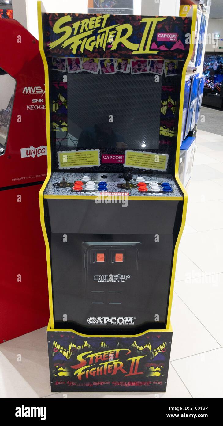Bordeaux , Frankreich - 10 02 2023 : Street Fighter II Turbo capcom usa Retro Computerspiel Fighter Pixel Art Arcade Video Stockfoto