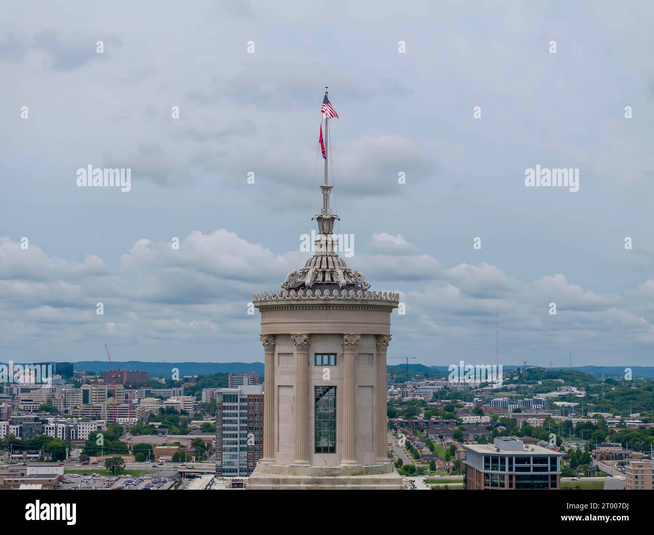 Luftaufnahme Des State Capitol Building In Nashville Tennessee Stockfoto