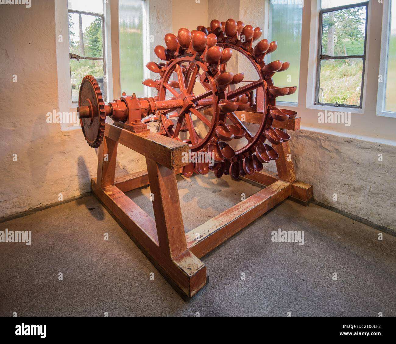 Elektrifizierung des Landhauses in Cragside Northumberland ....... Ausstellung zum Kraftwerk. Stockfoto