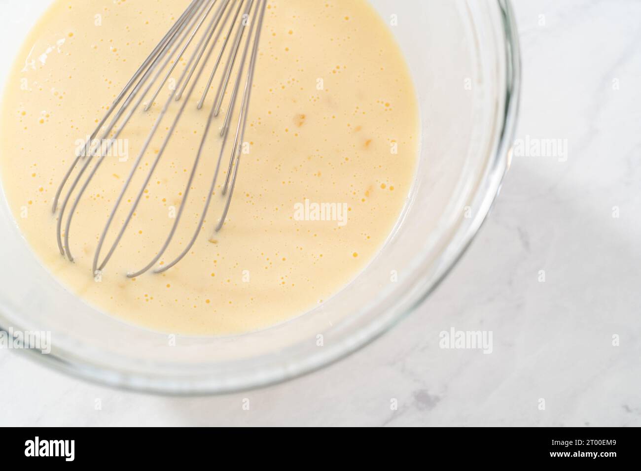 Eierlikör-Pfannkuchen Stockfoto