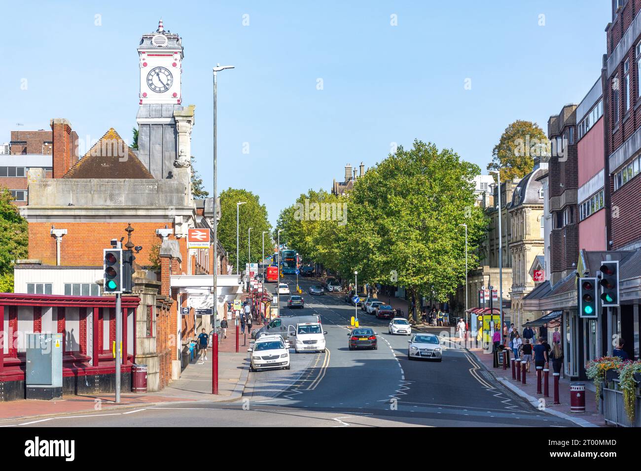 Bahnhof Tunbridge Wells, Mount Pleasant Road, Mount Pleasant, Royal Tunbridge Wells, Kent, England, Vereinigtes Königreich Stockfoto