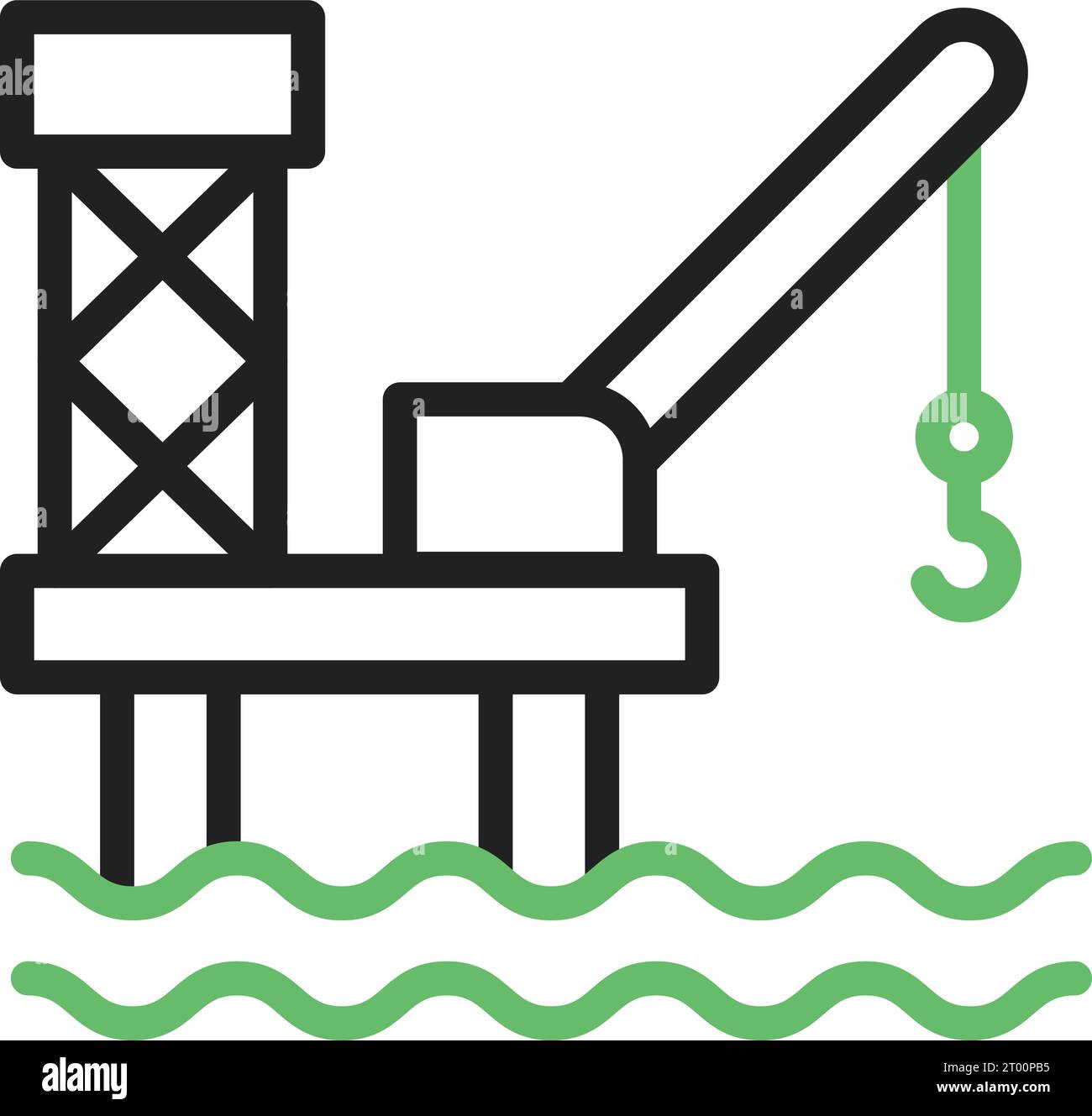 Vektorbild des Ölplattform-Symbols. Stock Vektor