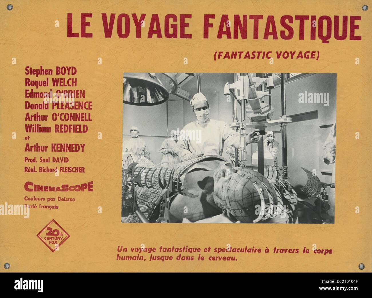 Fantastische Reise Jahr : 1966 USA Regisseur : Richard Fleischer Arthur Kennedy, Jean Del Val Lobby Card Stockfoto