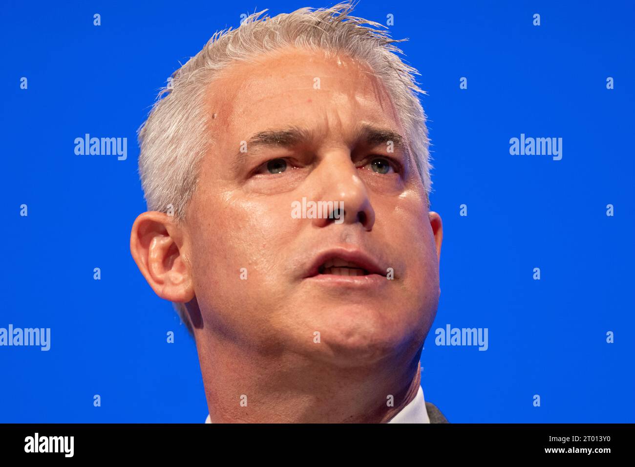 Manchester, Großbritannien. Manchester, Großbritannien. Oktober 2023. Steve Barclay Staatssekretär für Gesundheit und Sozialfürsorge.3. Tag Konferenz Manchester 2023.GARYROBERTS/WORLDWIDEFEATURES.COM Credit: GaryRobertsphotography/Alamy Live News Credit: GaryRobertsphotography/Alamy Live News Stockfoto