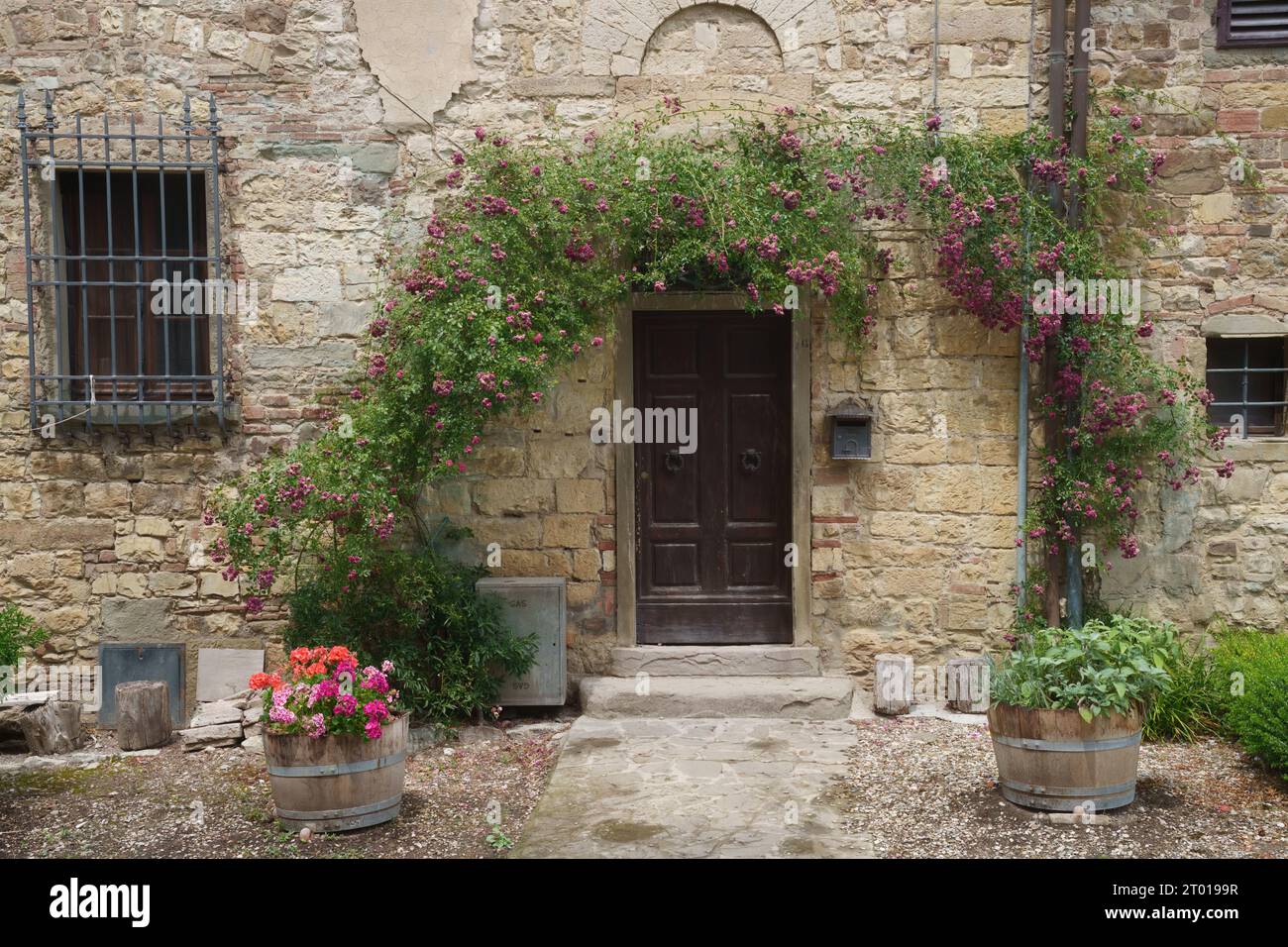 Badia a Passignano, mittelalterliche Abtei im Chianti, Provinz Firenze, Toskana, Italien Stockfoto