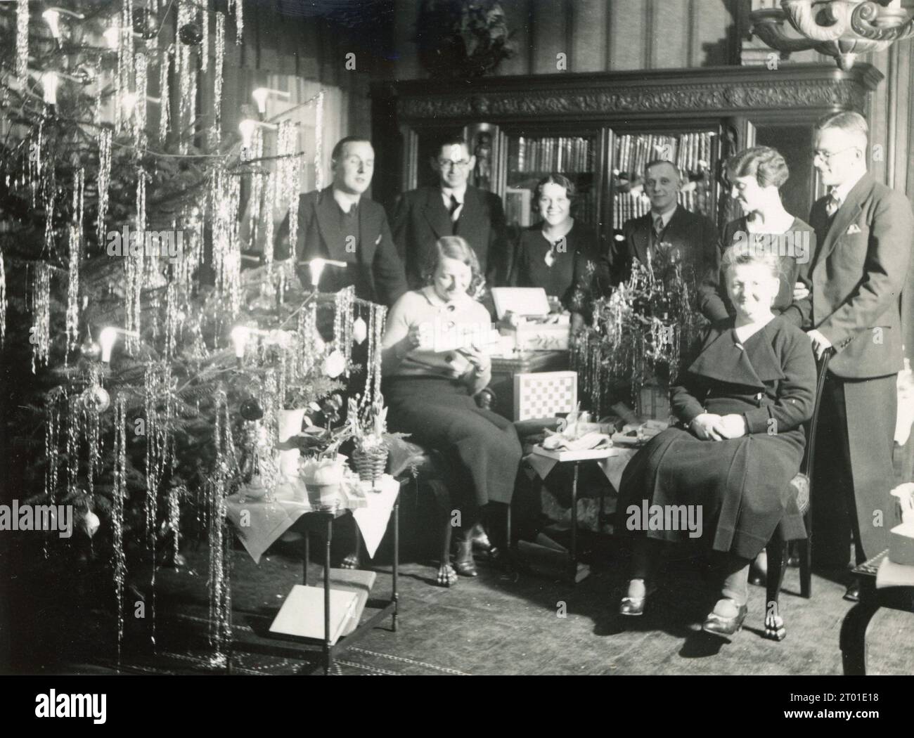 Altmodische Weihnachten Anfang der 1900er Jahre, Vintage Weihnachten Stockfoto