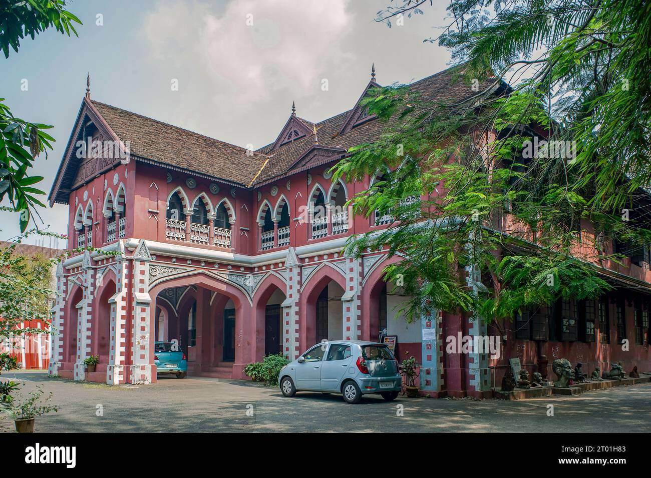 01 19 2013 1888 AD-College of Fine Arts Trivandrum Thiruvananthapuram, Kerala INDIEN Asien. Stockfoto