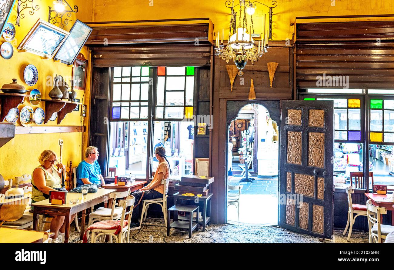 Mevlana Tobacco Smoking Shop Rhodos Altstadt Griechenland Stockfoto