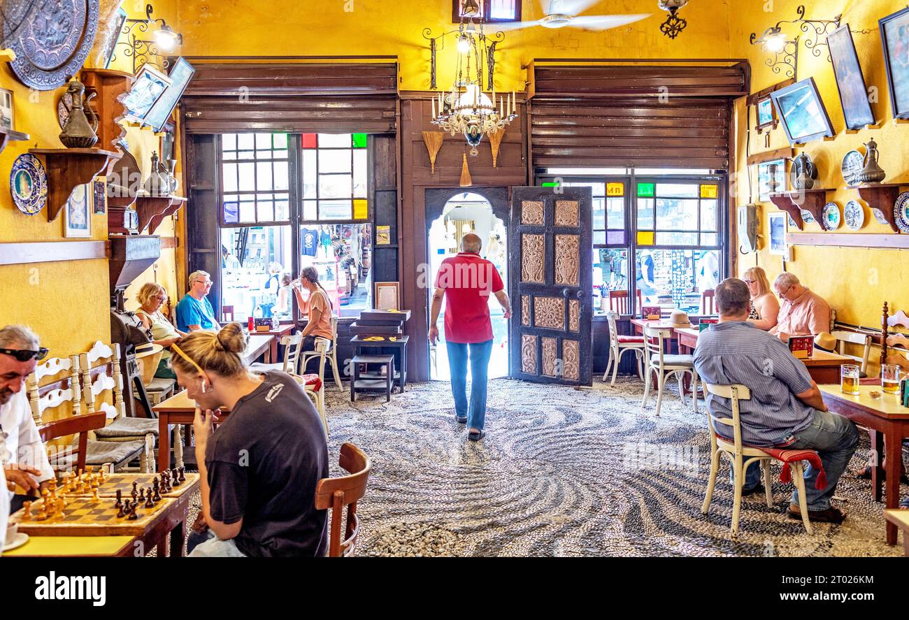 Mevlana Tobacco Smoking Shop Rhodos Altstadt Griechenland Stockfoto