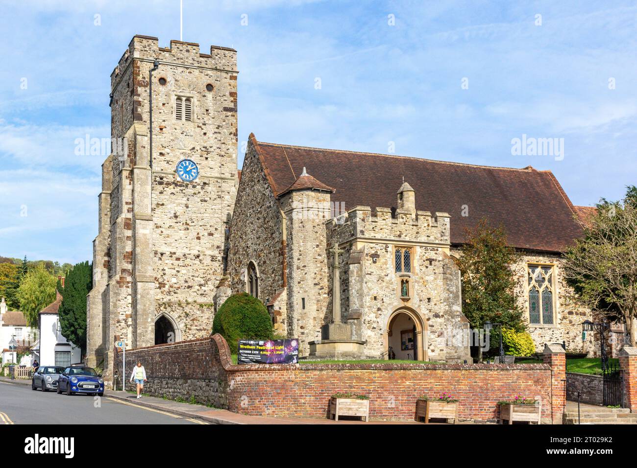 St. George's Church, High Street, Wrotham, Kent, England, Vereinigtes Königreich Stockfoto