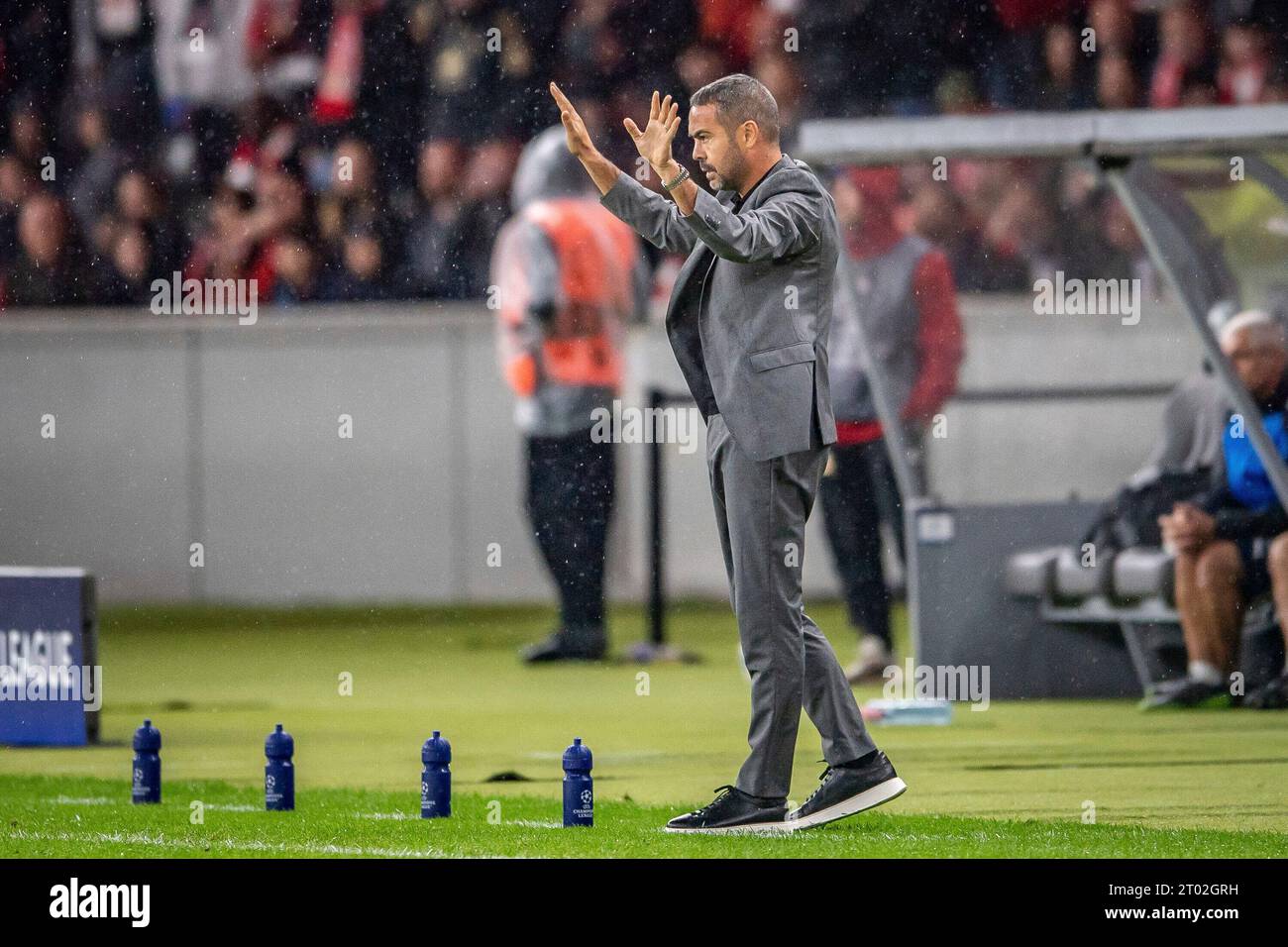 Artur Jorge (Trainer Sporting Braga) gestikuliert UEFA Champions Leaguel: 1. FC Union Berlin gegen Sporting Braga, Olympiastadion, Berlin, 03.10.2023 Stockfoto