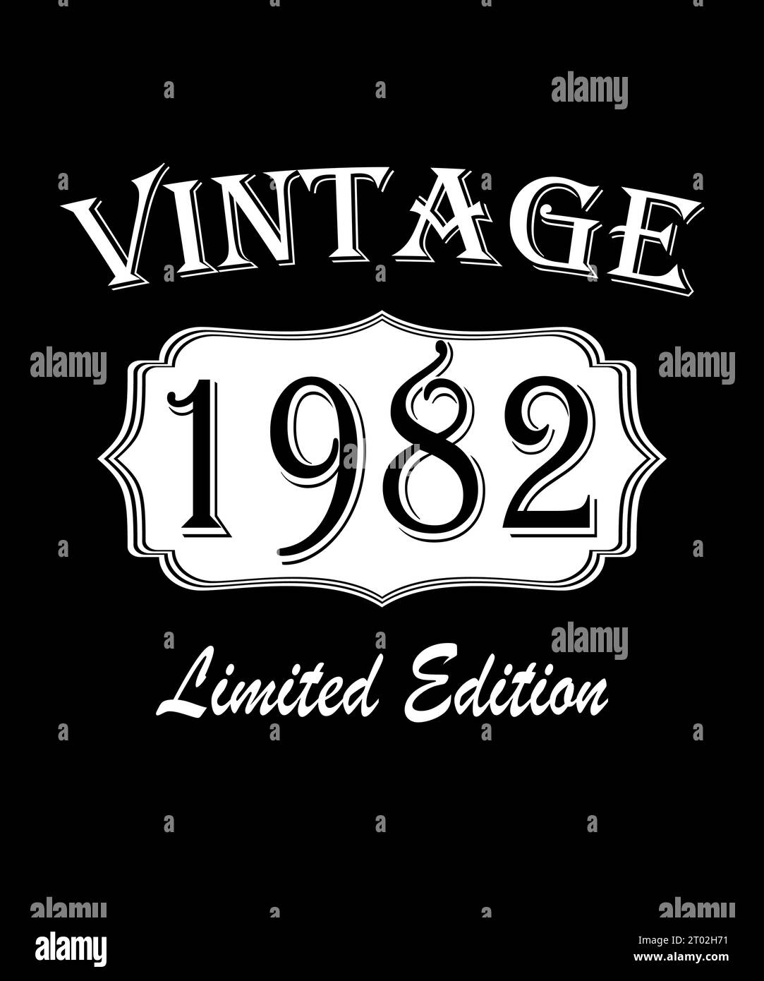 Vintage 1982 Birthday Limited Edition, Awesome since 1982 Original Part, Legends wurden 1982 geboren. Stockfoto