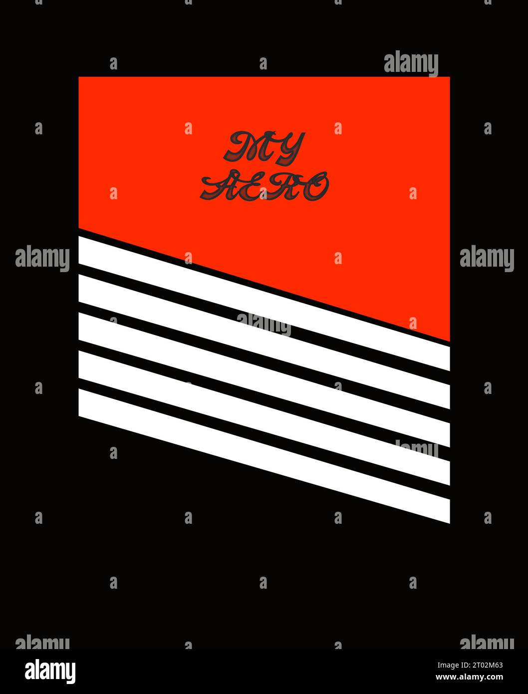 Mein rot-weißes T-Shirt-Design Stock Vektor