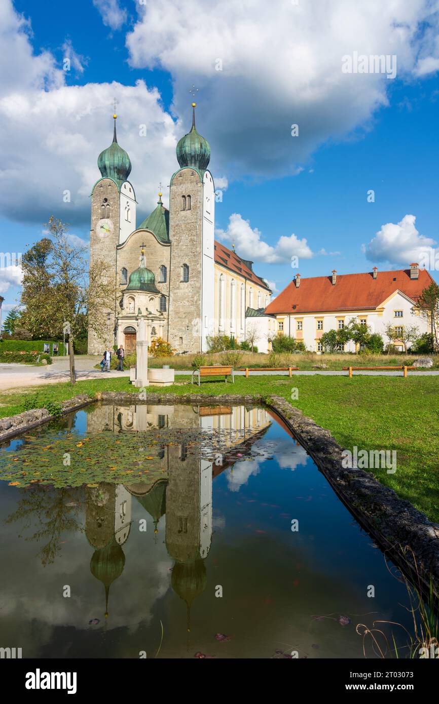 Altenmarkt an der Alz: Kloster Baumburg, Kirche in Oberbayern, Inn-Salzach, Oberbayern, Bayern, Bayern, Deutschland Stockfoto