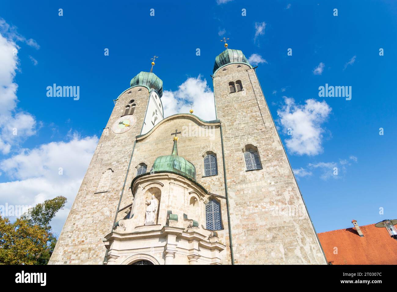 Altenmarkt an der Alz: Kloster Baumburg, Kirche in Oberbayern, Inn-Salzach, Oberbayern, Bayern, Bayern, Deutschland Stockfoto