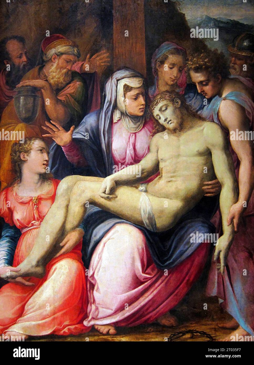 Pieta, Gemälde von Giorgio Vasari Stockfoto