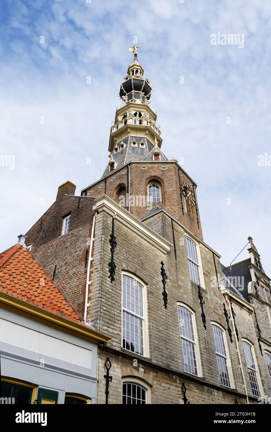 Fassade des historischen Stadhuismuseums in Zierikzee in der niederländischen Provinz zeeland Stockfoto