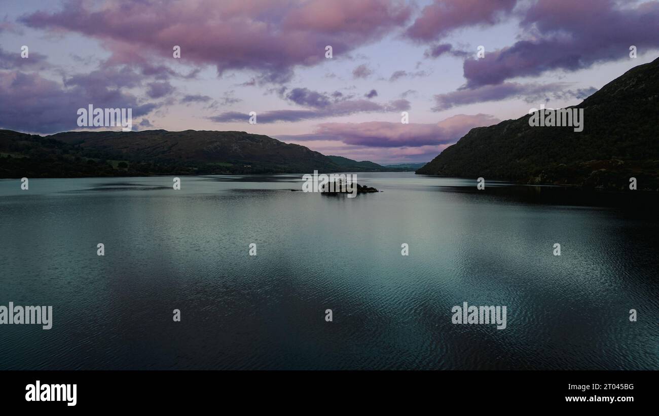 ullswater Lake bei Sonnenuntergang Stockfoto