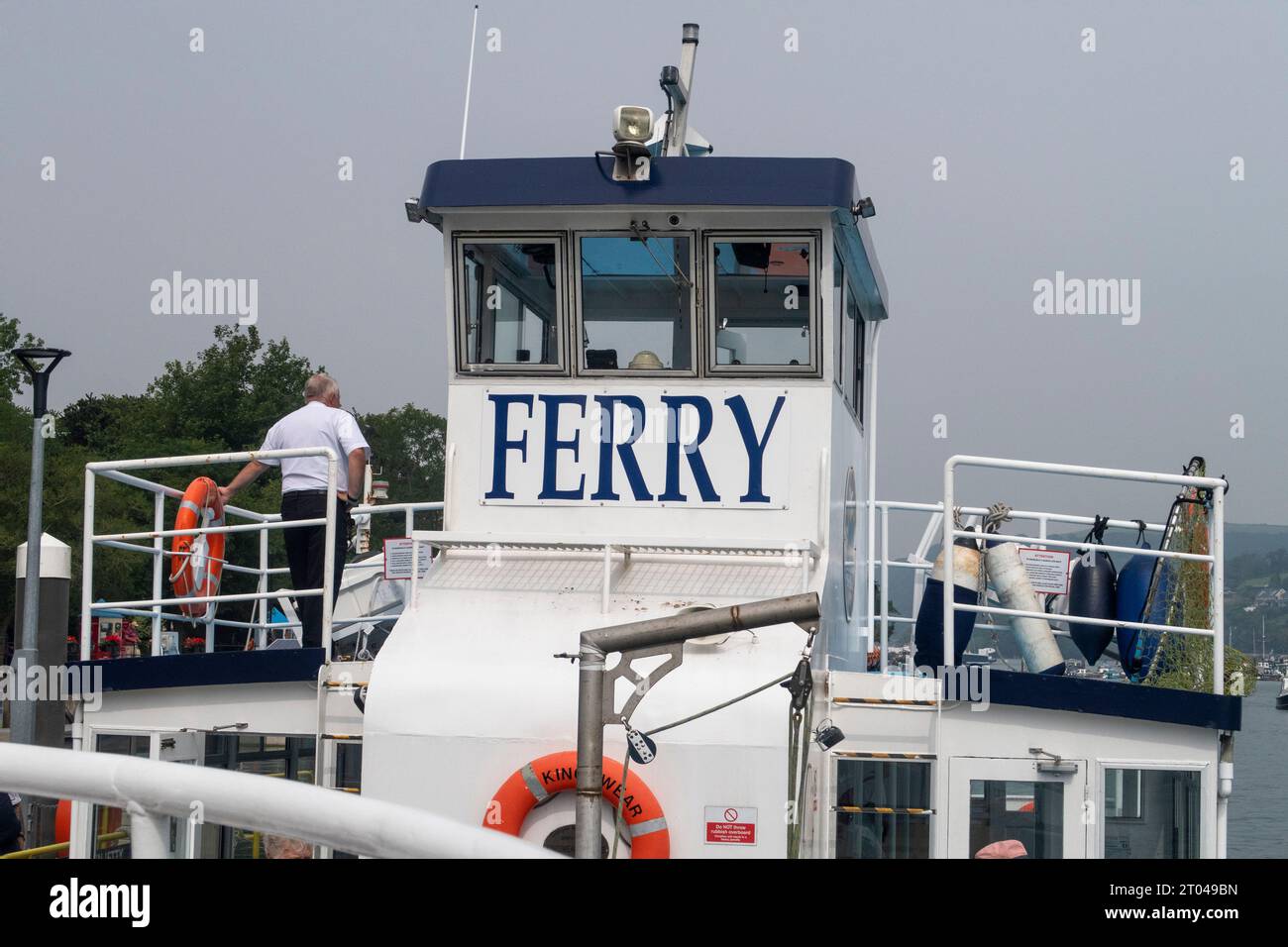 Dartmouth die Kinsgswear Fähre, die Kingswear Princess auf dem Fluss Dart, Devon. Stockfoto