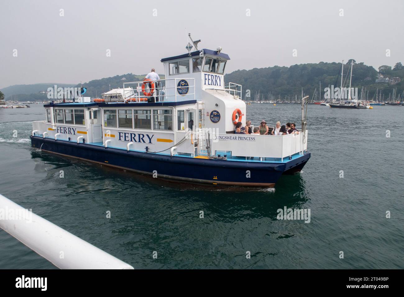 Dartmouth die Kinsgswear Fähre, die Kingswear Princess auf dem Fluss Dart, Devon. Stockfoto