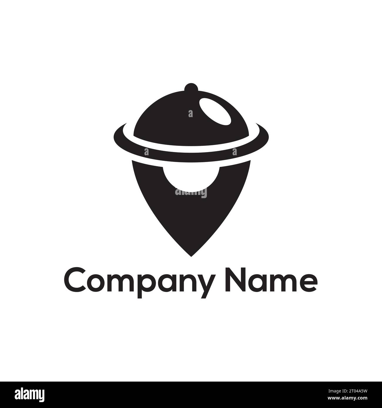 Suchen Sie Das Logo Für Die Lebensmittellieferung Stock Vektor