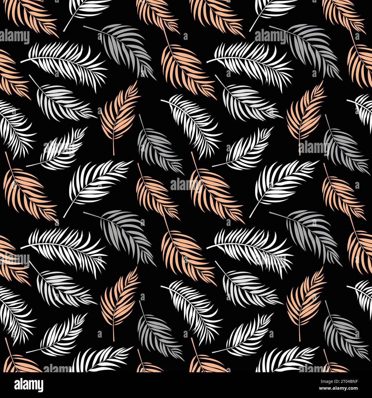 Blume flaches Textilvektormuster, schönes Baum Blätter Vektormuster, Stock Vektor