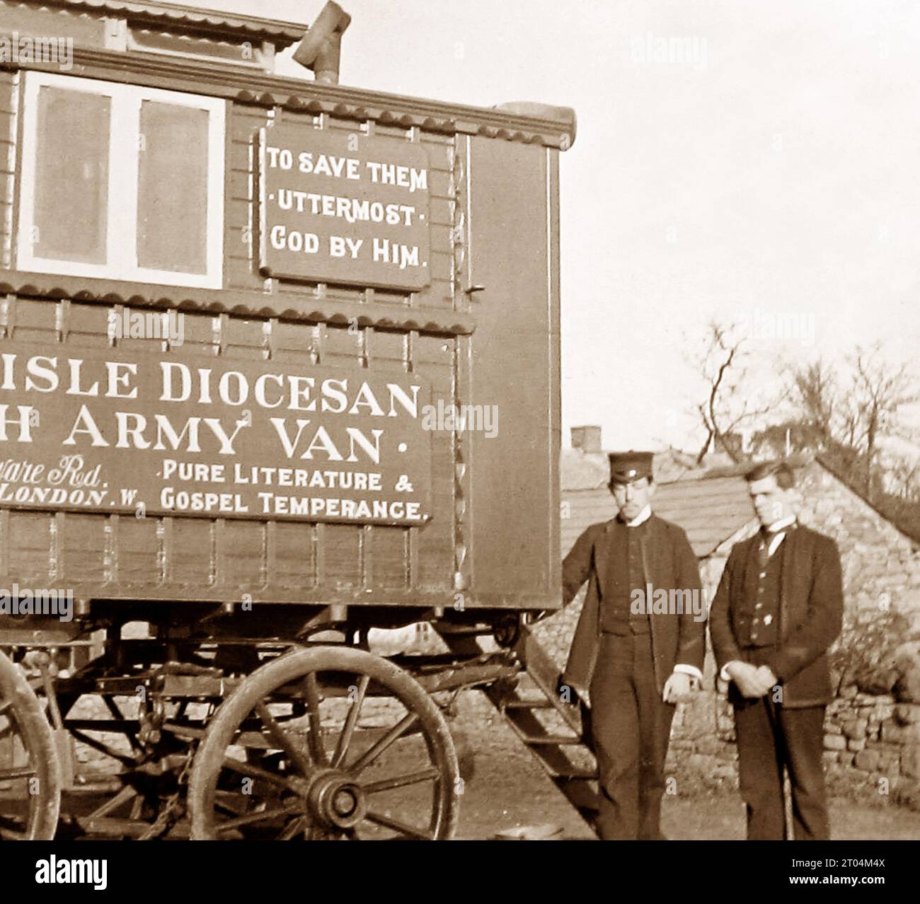 Church Army Mission Van, viktorianische Zeit Stockfoto