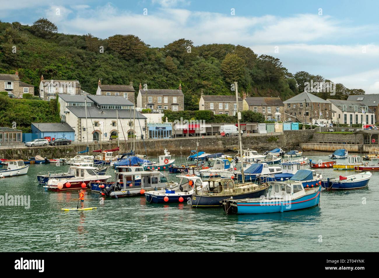 Der Hafen von Porthleven, Cornwall, England Stockfoto