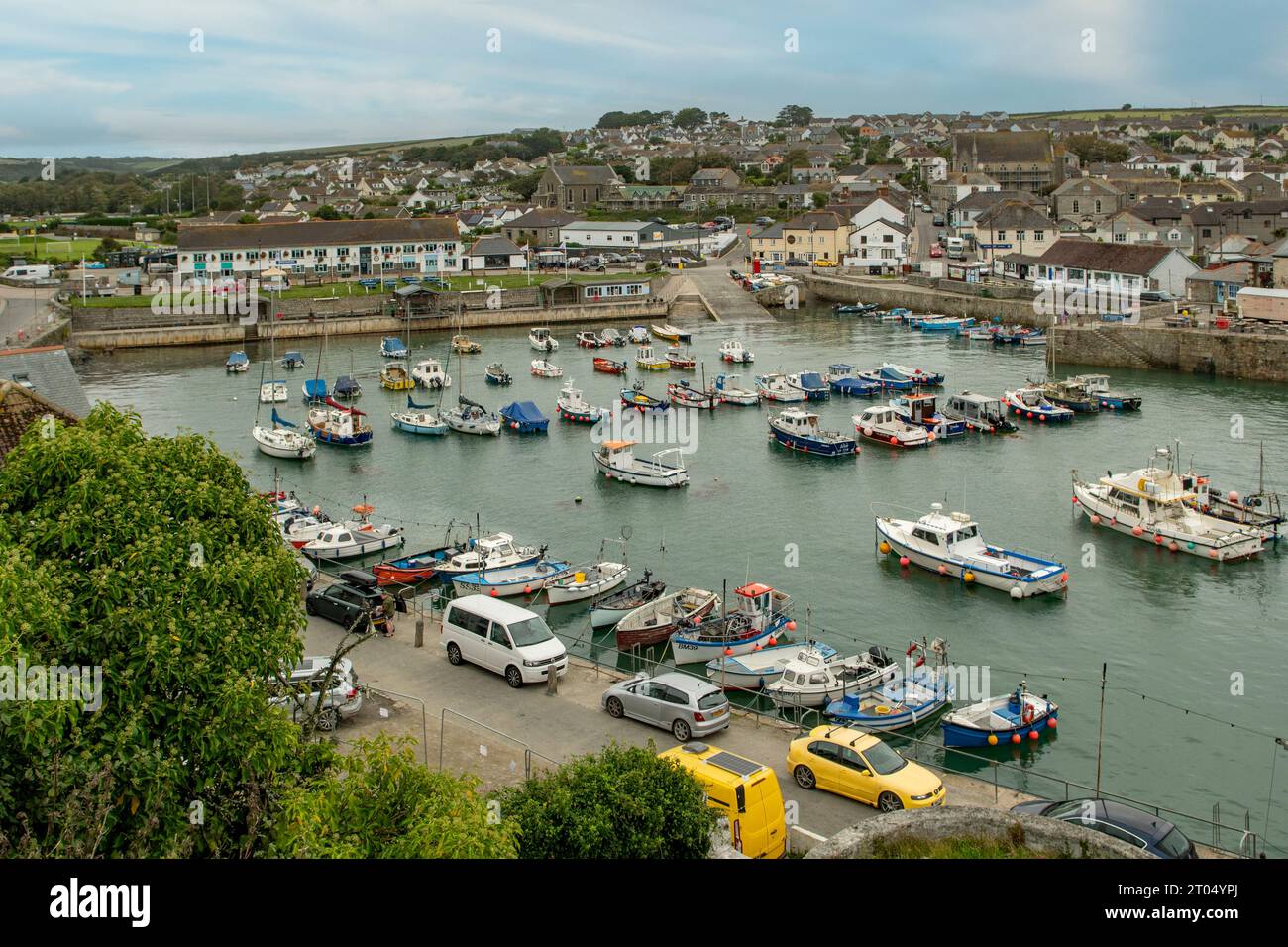 Der Hafen von Porthleven, Cornwall, England Stockfoto