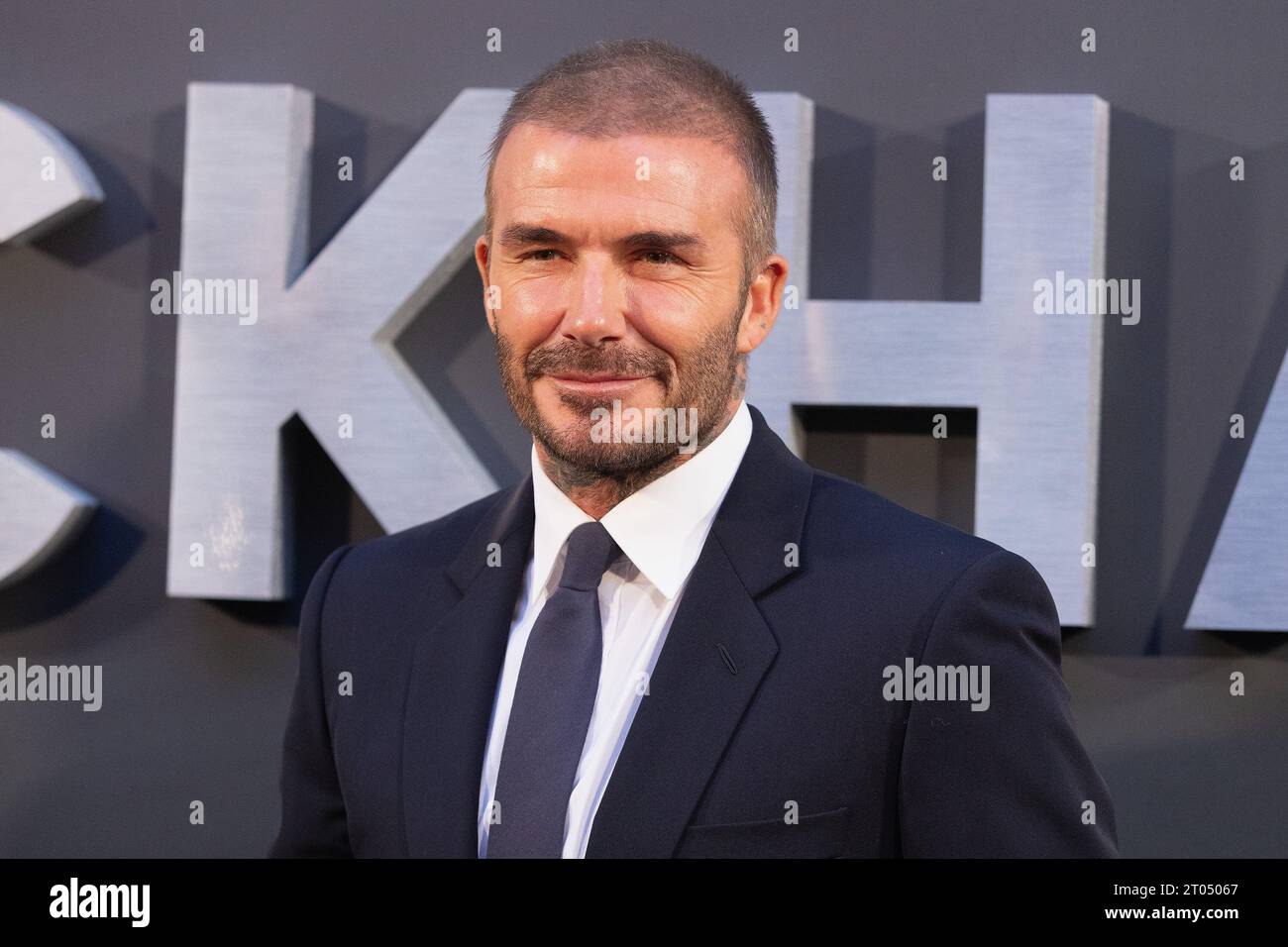 London, Großbritannien. Oktober 2023. David Beckham nimmt an der Netflix-Serie der Beckham Premiere Arrivals in Curzons Mayfair in London Teil. Quelle: S.A.M./Alamy Live News Stockfoto