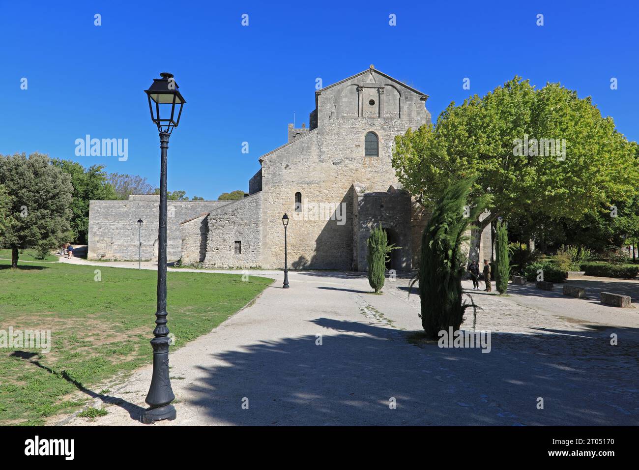 Die 12. C. Ancienne Cathédrale Notre-Dame-de-Nazereth in der Colline de la Villasse in Vaison-la-Romaine in der Vaucluse, Provence, Frankreich Stockfoto