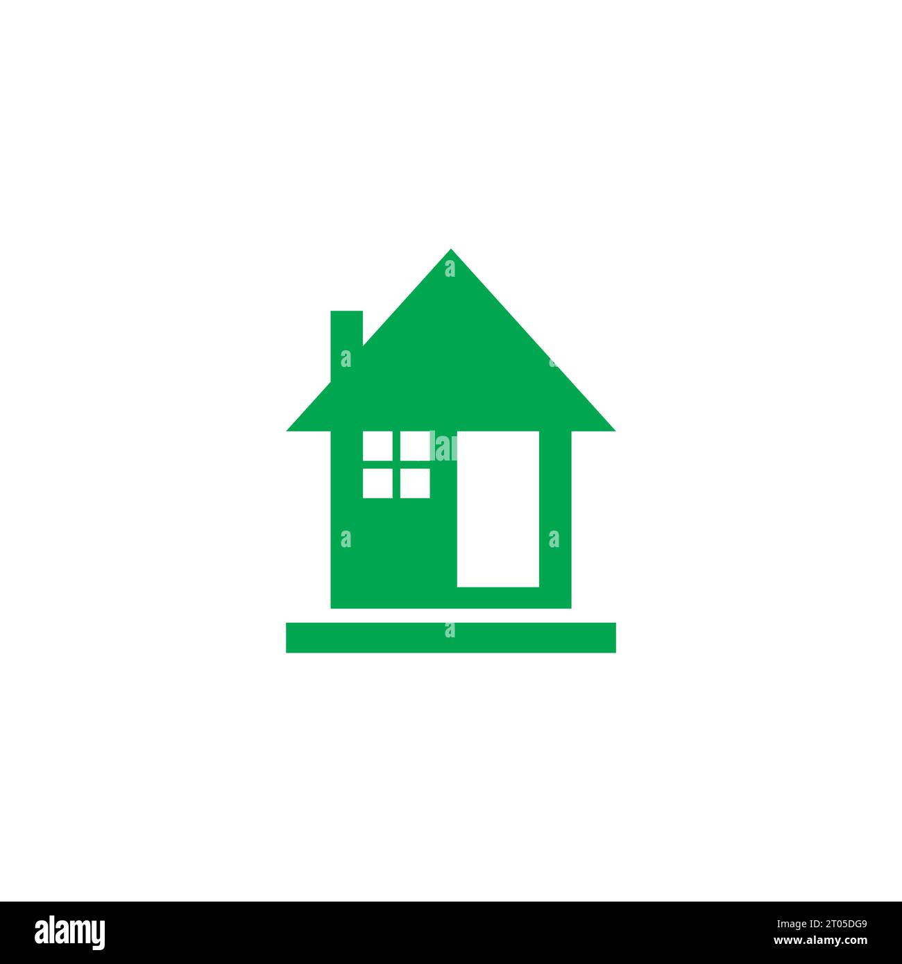 Grünes Home-Symbol Vektor. Design Des House Logos Stock Vektor