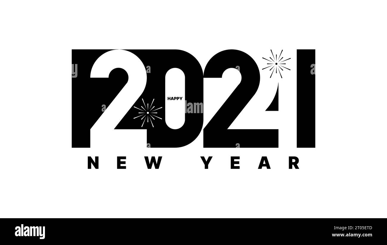 Happy New Year 2024 Textdesign. 2024-Logo-Vektordesign. Kann für Banner, Poster, Kalender usw. verwendet werden Stock Vektor