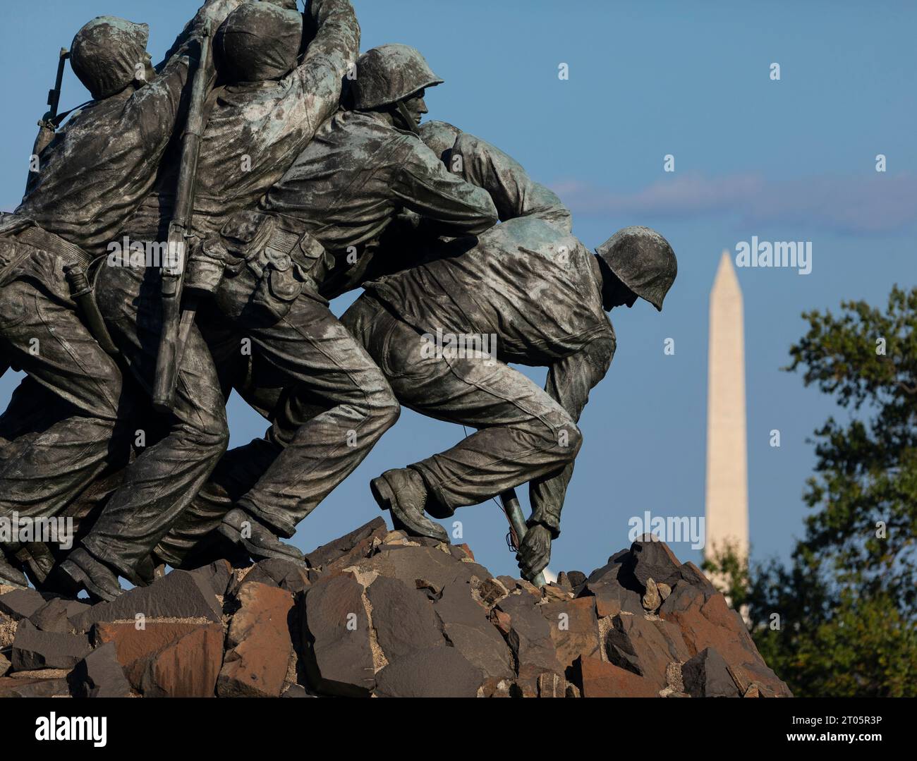 ROSSLYN, ARLINGTON, VIRGINIA, USA - Detail des Iwo Jima United States Marine Corps war Memorial. Stockfoto