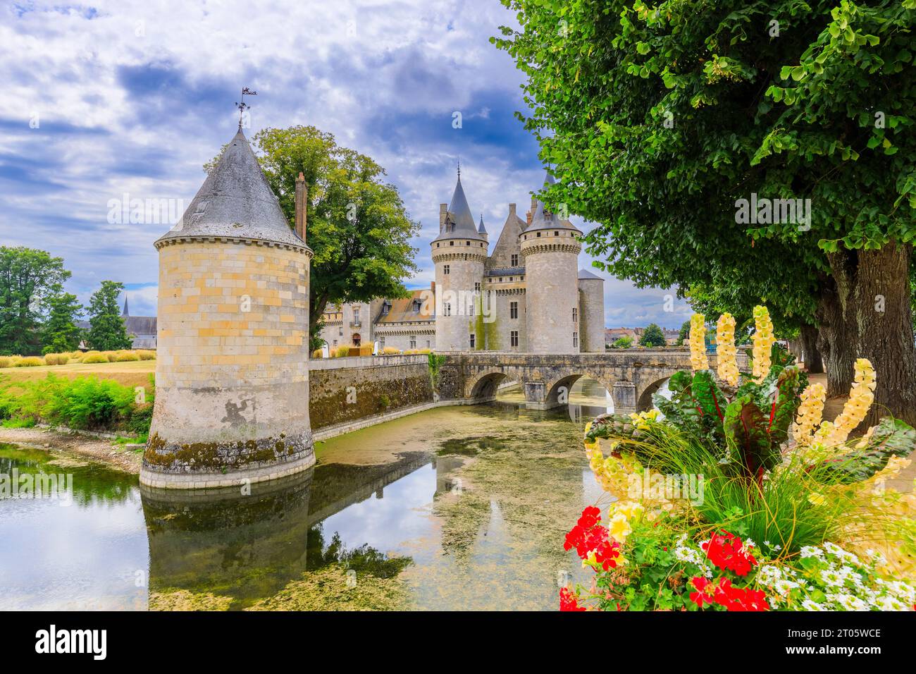 Sully-sur-loire. Frankreich. Schloss des Loiretals. Stockfoto