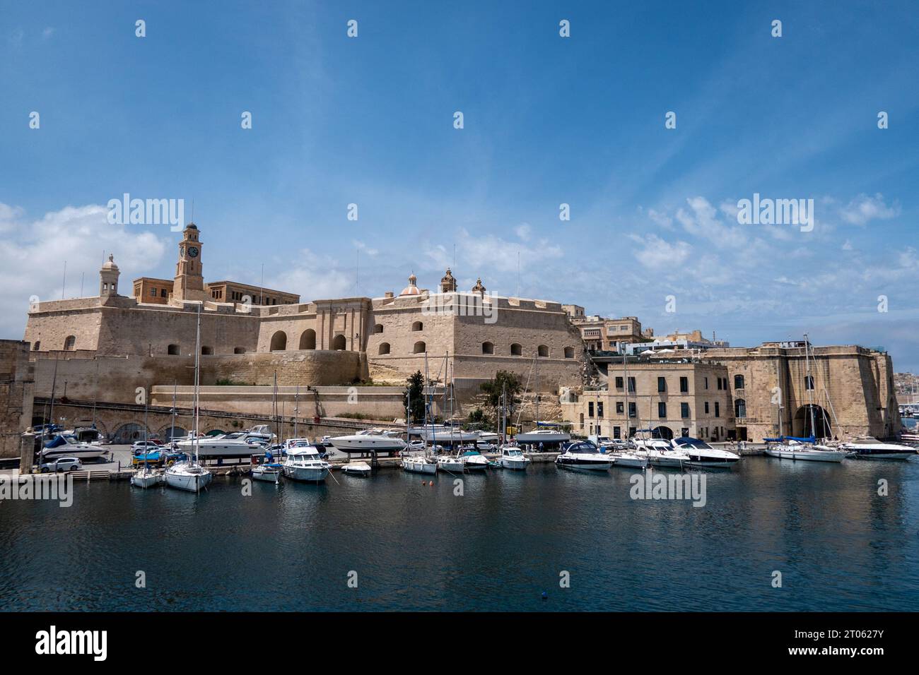 Senglea, Malte, 1er mai 2023. Les Fortifications de Senglea sont une série de murs défensifs et d'autres Fortifications qui entourent la ville de Seng Stockfoto