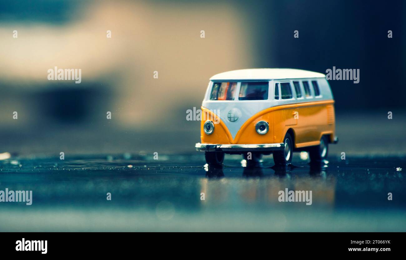 Druckguss-Autofotografie, Spielzeugauto, Größe 1,36 Stockfoto