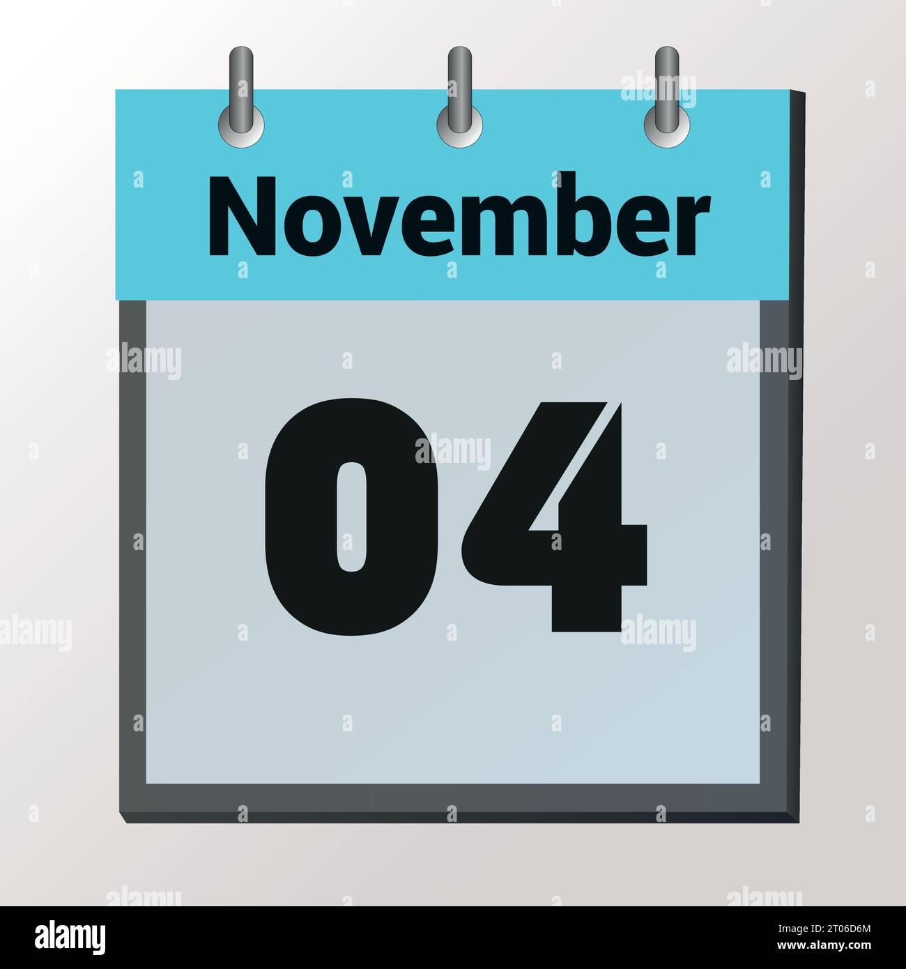 Tag im Kalender, Vektorbildformat, November 04 Stock Vektor