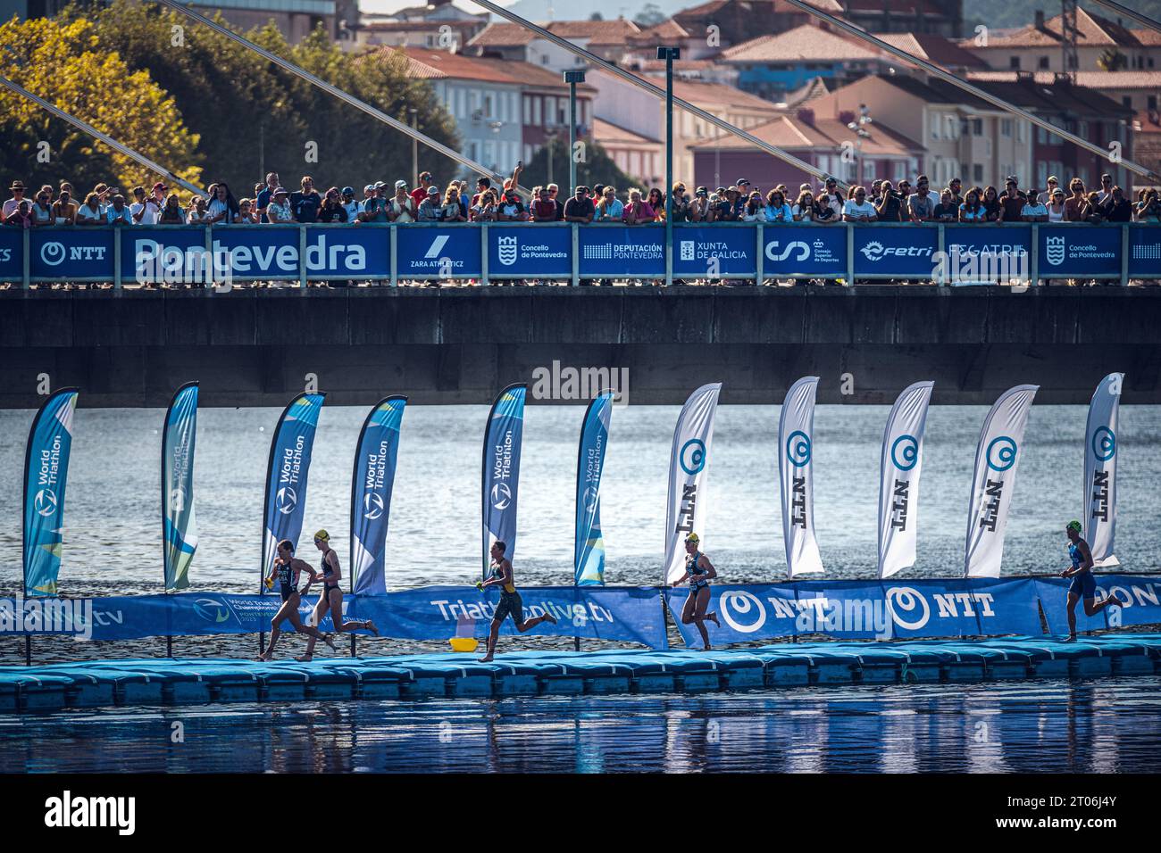 Pontevedra in der Triathlon-Weltmeisterschaft 2023. Stockfoto