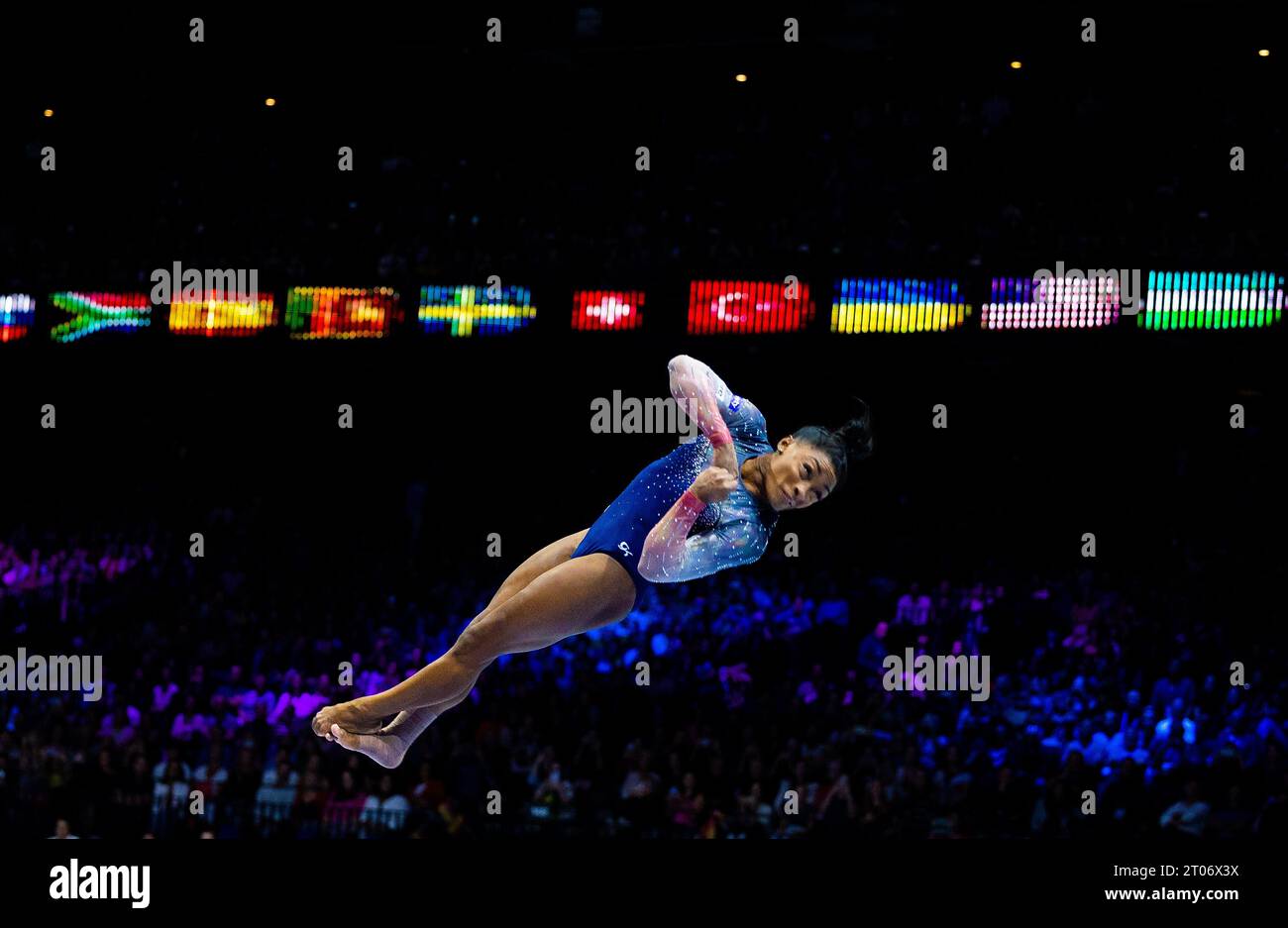 ANTWERPEN - Turnerin Simone Biles im Team-Finale bei der Turnen